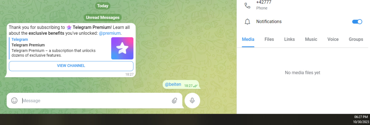 خرید اکانت تلگرام پرمیوم نیاز به لاگین