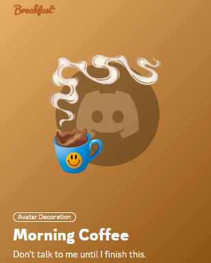 خرید قاب پروفایل Morning Coffee دیسکورد